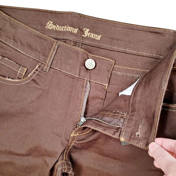 2/$20 Brand New Seductions Jeans Brown Pants Size: 3 - Picture 3 of 10